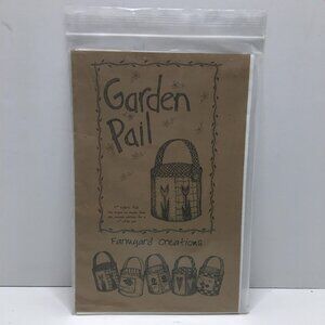 Farmyard Creations 3 Designs Garden Pail Sewing Pattern Uncut 6in 9in